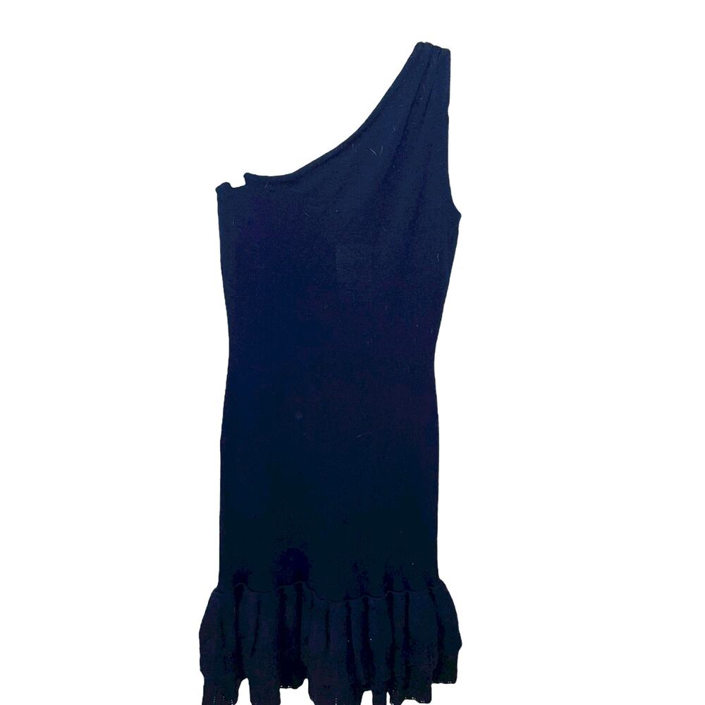 Rugy by Ralph Lauren one shoulder Navy knit dress SZ XS NWT